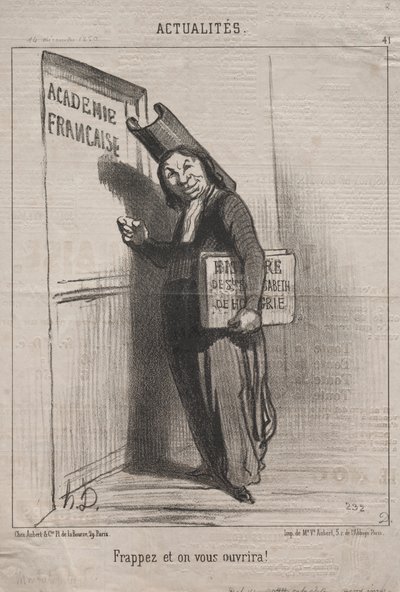 Aktualitások (41. sz.): Kopogj, és megnyílik neked! alkotó: Honoré Daumier