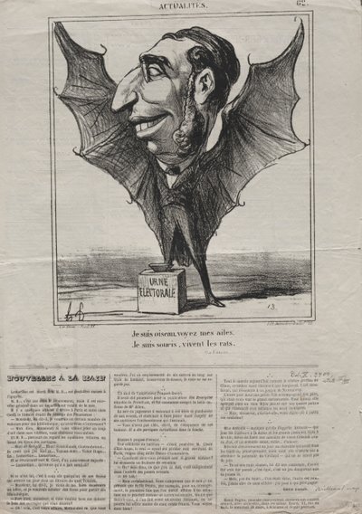 Aktualitások (62. sz.): Madár vagyok, lásd a szárnyaimat.. alkotó: Honoré Daumier