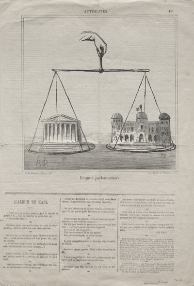 Aktualitások 10. sz.: Országgyűlési Rendszer , 1870. alkotó: Honoré Daumier
