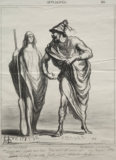 Aktualitások, 181-es tábla: Minek tartasz engem! Fogd meg a karomat alkotó: Honoré Daumier