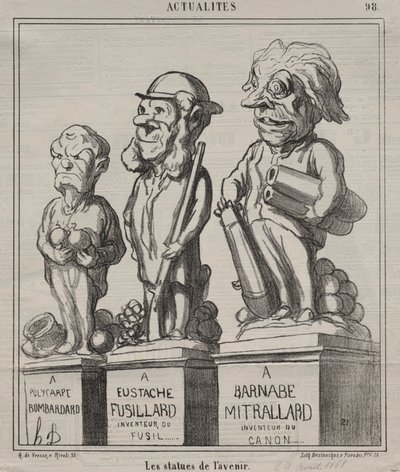 Aktualitások tábla 98: A jövő szobrai, 1868. alkotó: Honoré Daumier