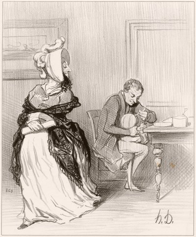 Viszlát, kedvesem, megyek a kiadóimhoz... alkotó: Honoré Daumier