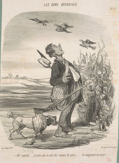 Ah! ... azt hiszem, ragadozó madarak... alkotó: Honoré Daumier