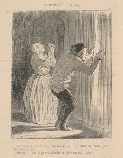 Ah! Istenem, felgyújtottuk a szomszéd házát... alkotó: Honoré Daumier
