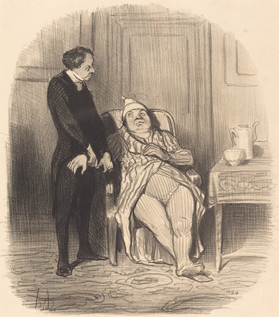 Ah! doktor... azt hiszem... hogy van mellkasom! alkotó: Honoré Daumier