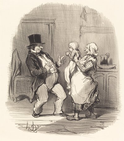 Ah! uram... ne nevess rajta így... alkotó: Honoré Daumier