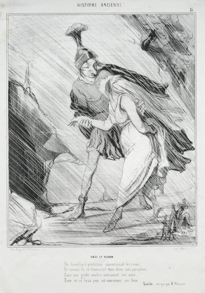 Ókori történelem (15. tábla): Aeneas és Dido alkotó: Honoré Daumier