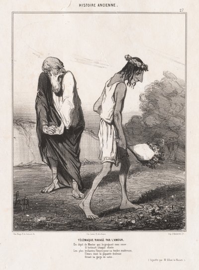Ókori történelem: Pl. 27, Telemachus Ravaged by Love alkotó: Honoré Daumier