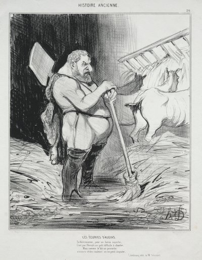 Ókori történelem, 26. tábla: Augeas istállója alkotó: Honoré Daumier