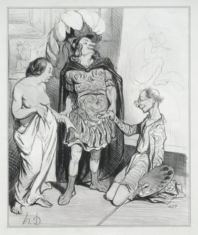 Apelles és Campaste alkotó: Honoré Daumier