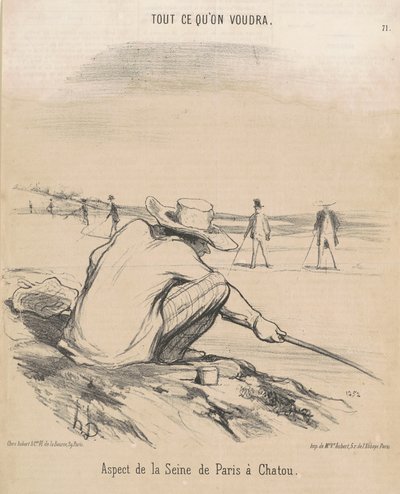 A Szajna része Párizstól Chatou-ig alkotó: Honoré Daumier