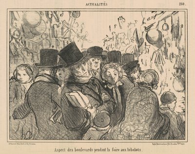 A körutak megjelenése a curio vásár idején alkotó: Honoré Daumier