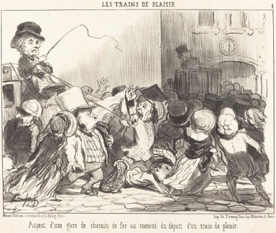 Vasútállomás megjelenése... alkotó: Honoré Daumier