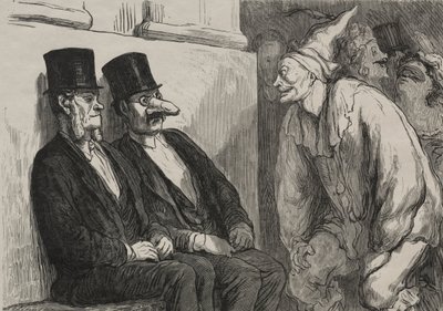 Az operabálon: túl jól szórakozol. alkotó: Honoré Daumier