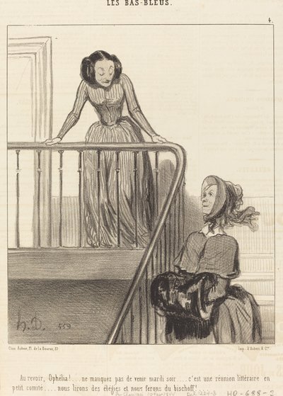 Viszlát, Ophelia!... ne hagyd ki... alkotó: Honoré Daumier