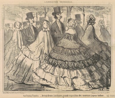 A Champs-Elysées-n... Háromtól hat óráig alkotó: Honoré Daumier