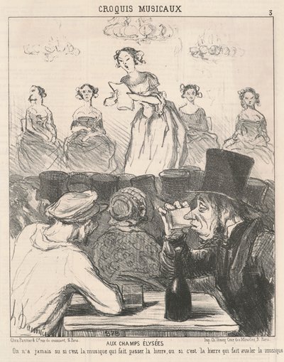 A Champs Elysees-re alkotó: Honoré Daumier