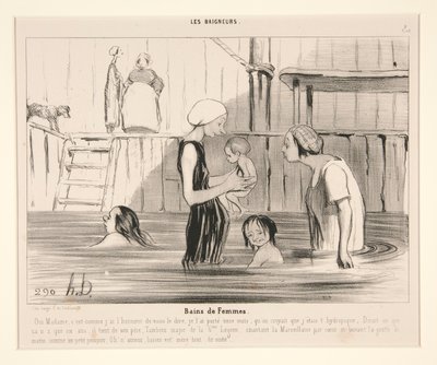 Női fürdők. Igen, asszonyom alkotó: Honoré Daumier