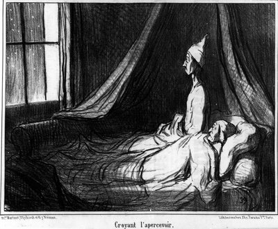 Hisz látni, Honore Daumier (1808-1879) karikatúrája. „Charivari” alkotó: Honoré Daumier