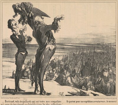Bertrand, itt van néhány fickó... alkotó: Honoré Daumier