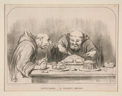 Capucinade: - Elégedett szegénység, 88. az Aktuálisok között alkotó: Honoré Daumier