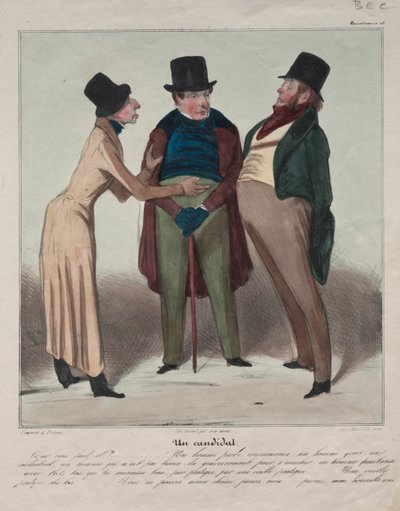 Caricaturana (48. tábla): Egy jelölt alkotó: Honoré Daumier