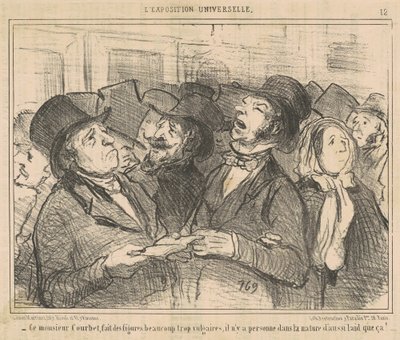 Ez a Monsieur Courbet figurákat csinál... vulgáris... alkotó: Honoré Daumier