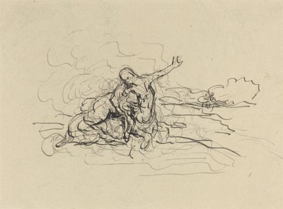 Kentaur magával vitt egy nőt alkotó: Honoré Daumier