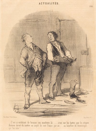 Bosszantó ott kefélni ezeket a gépeket... alkotó: Honoré Daumier