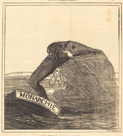 Veszélyes, hálós horgászat alkotó: Honoré Daumier