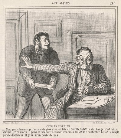 Egy pénzkölcsönzőnél alkotó: Honoré Daumier