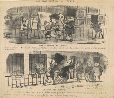 A Louvre galériában alkotó: Honoré Daumier
