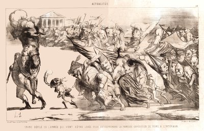 Daumier - Nagy hadsereg felvonulása alkotó: Honoré Daumier