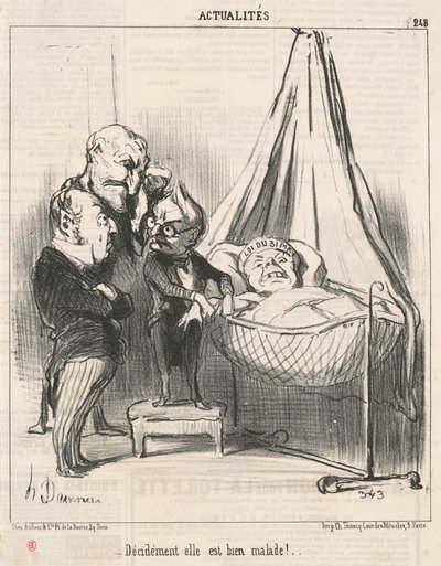 Nyilvánvalóan nagyon beteg! alkotó: Honoré Daumier