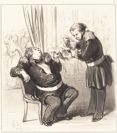 Biztosan túl jól szórakozunk, Guillochard!... alkotó: Honoré Daumier