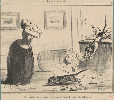 Abból a hátrányból, hogy egyszerre szeretni... alkotó: Honoré Daumier
