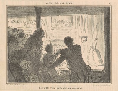 A család hasznosságáról egy énekes számára alkotó: Honoré Daumier