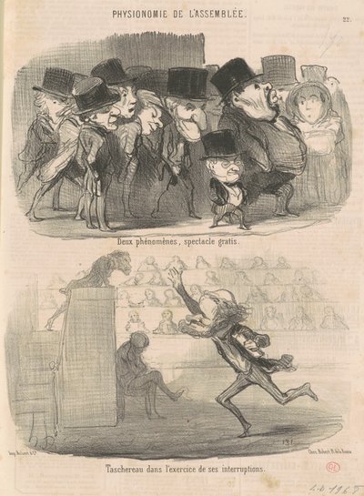 Két jelenség, ingyenes show... alkotó: Honoré Daumier