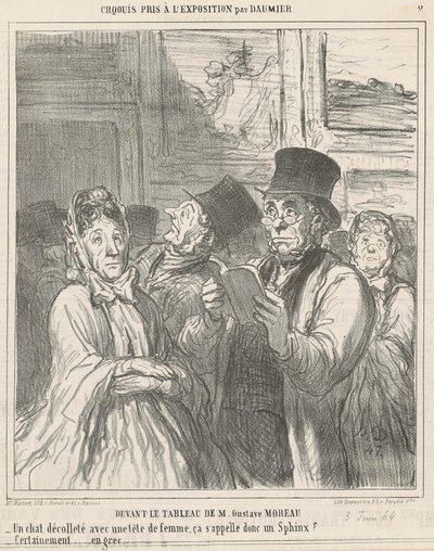 M. G. Moreau festménye előtt alkotó: Honoré Daumier