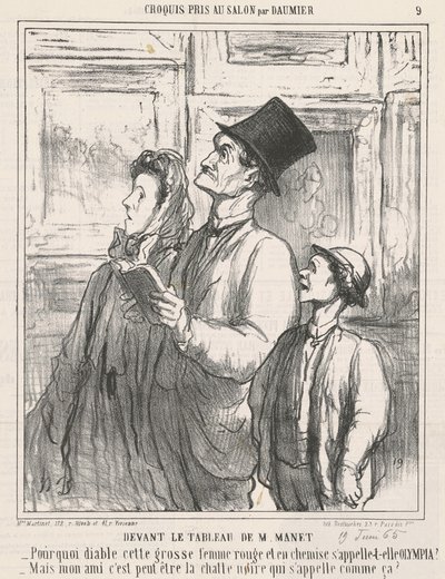 M. Manet festménye előtt alkotó: Honoré Daumier