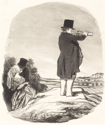 Mondja a feleségem... Nem látok semmit! alkotó: Honoré Daumier