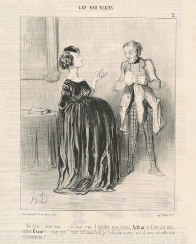 Mondd... a férjem... nagyon szeretném a drámámnak hívni... alkotó: Honoré Daumier