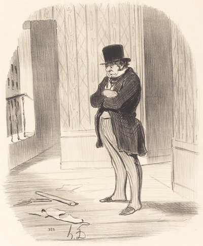 Elköltözött!... alkotó: Honoré Daumier