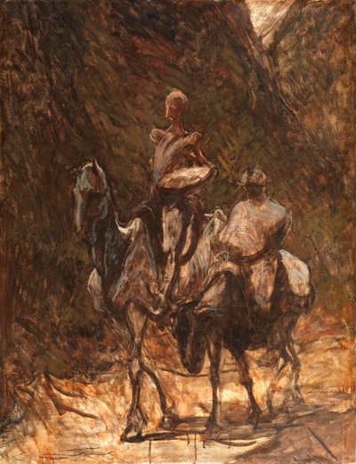 Don Quijote és Sancho Panza, 1868-1870. alkotó: Honoré Daumier