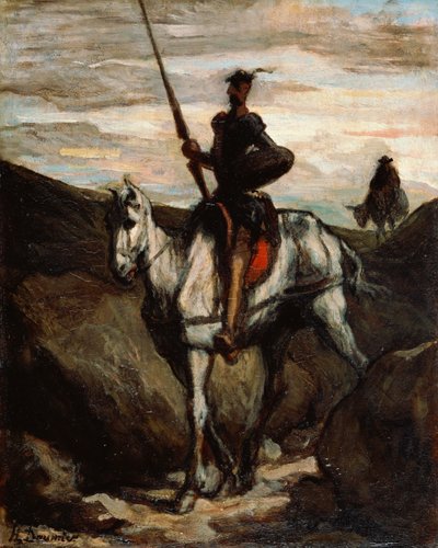 Don Quijote a hegyekben alkotó: Honoré Daumier