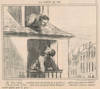 Hé! Hát szomszéd... miért lökdöstél... alkotó: Honoré Daumier