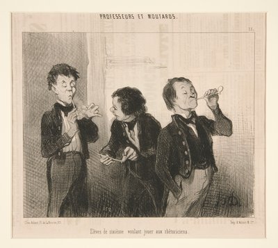 Hatodik osztályos tanulók, akik retorikust szeretnének játszani, a Professors and Moutardstól alkotó: Honoré Daumier