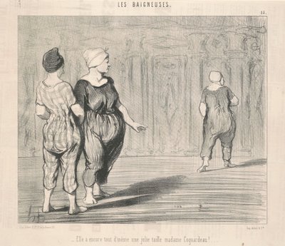 Még mindig... csinos Madame Coquardeau dereka van! alkotó: Honoré Daumier