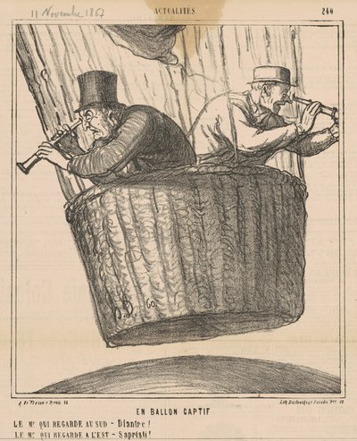 Fogságban lévő léggömbben alkotó: Honoré Daumier