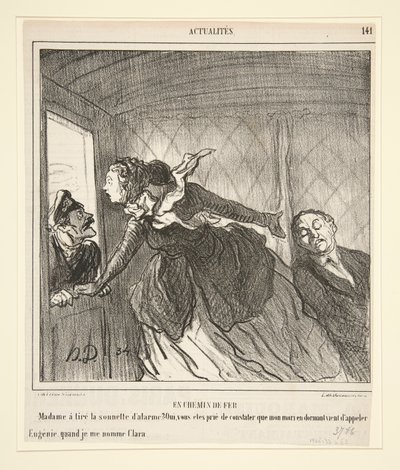A vonaton: Madame becsengetett alkotó: Honoré Daumier